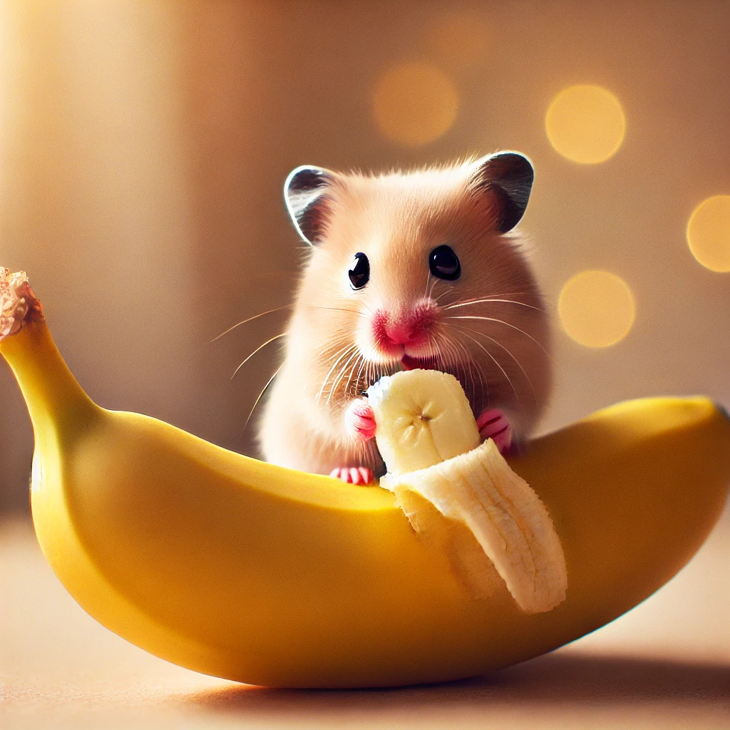 hamster eating Banana