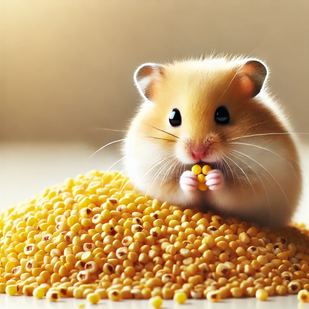 hamster eating Millet