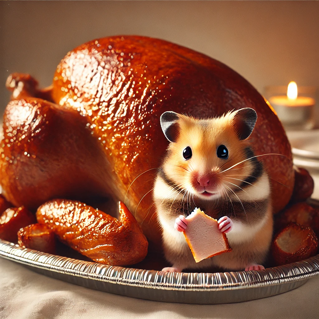 hamster eating Turkey