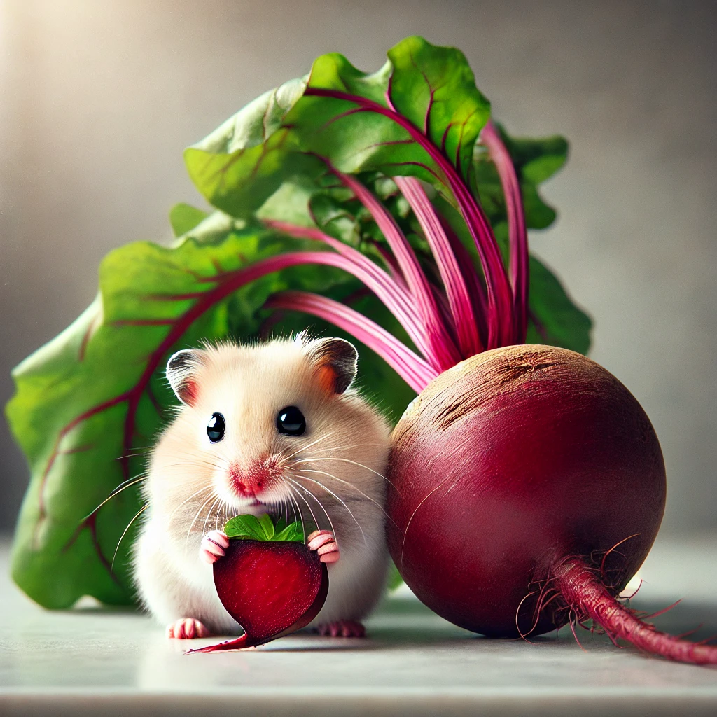 hamster eating Beet