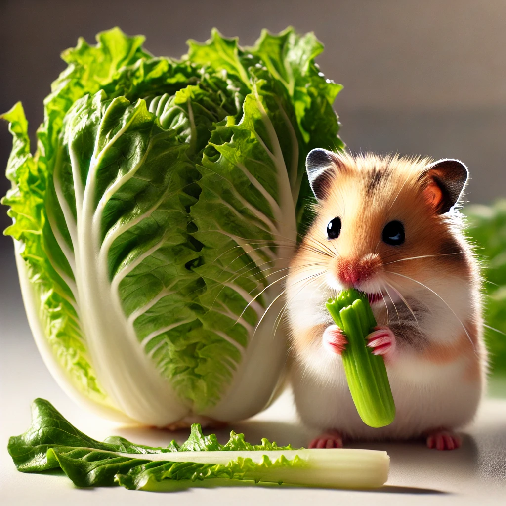 hamster eating Chicory