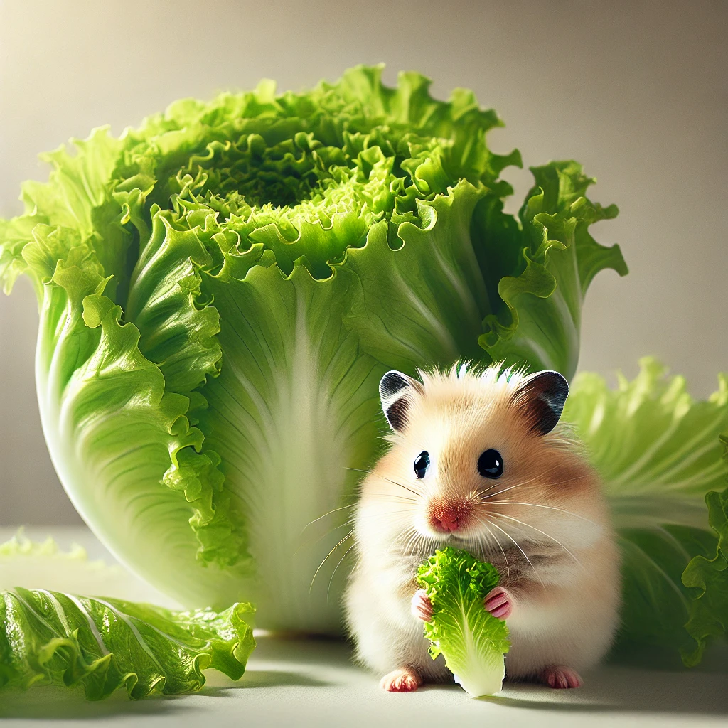 hamster eating Endive