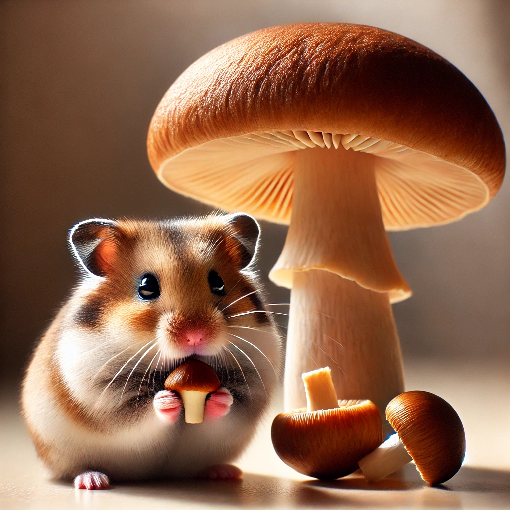 hamster eating Mushroom